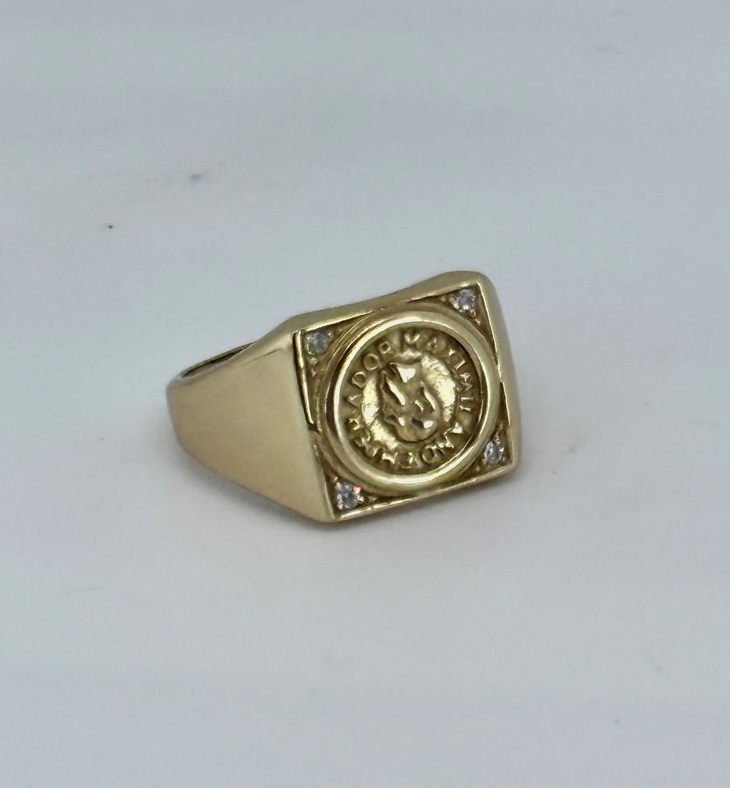 Brass coin ring