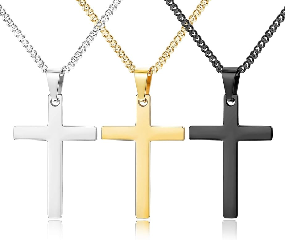 Stainless Steel Chain & Cross Sets