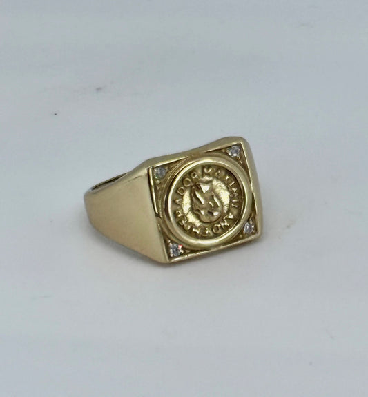 Brass coin ring