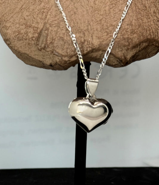 Sterling silver 925 large balloon effect heart locket