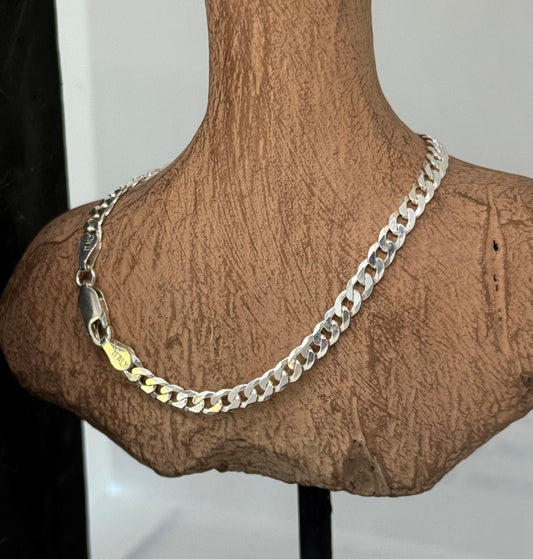 Silver 925 bracelet, single link sequence-medium