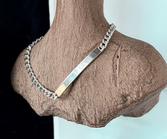 Slim Silver 925 ID bracelet, engravable
