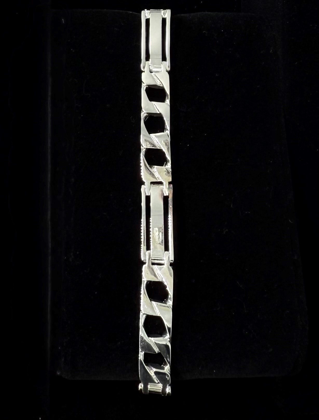 Silver 925 bracelet. 3.1 link sequence with rectangular links