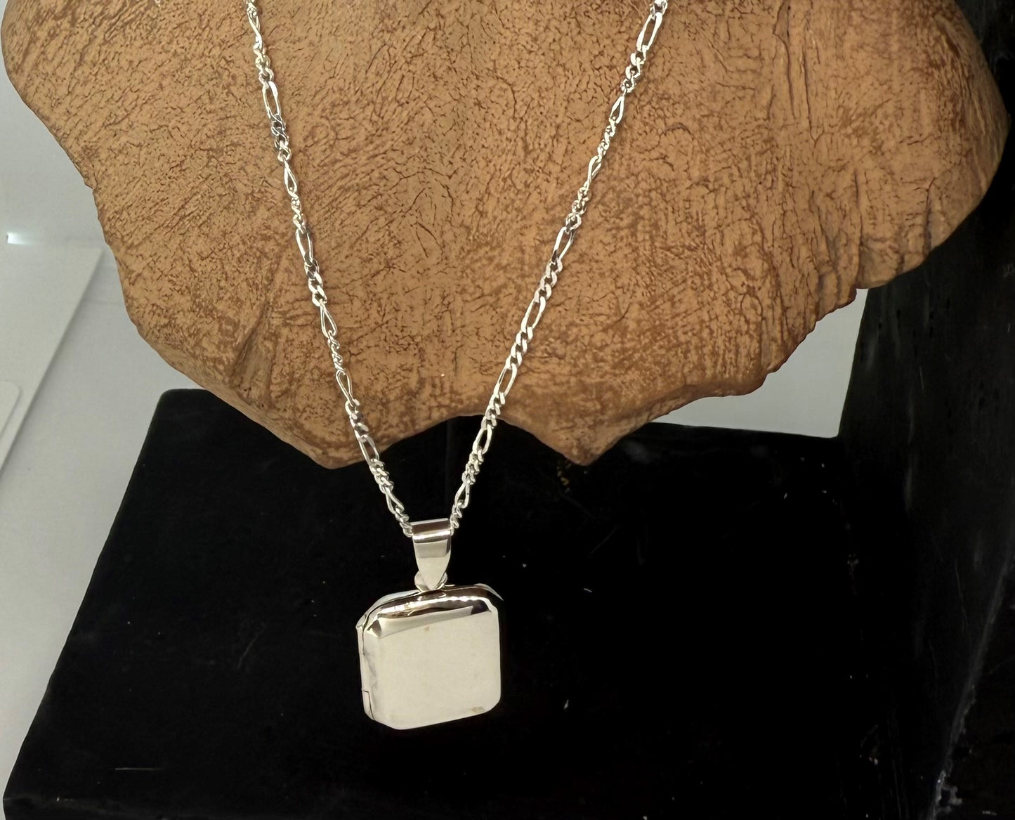 Sterling silver 925 square locket- plain