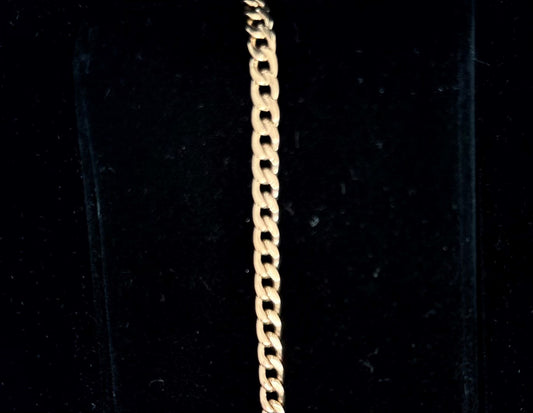 Stainless Gold Bracelet. 1 and 1 links. XSmall