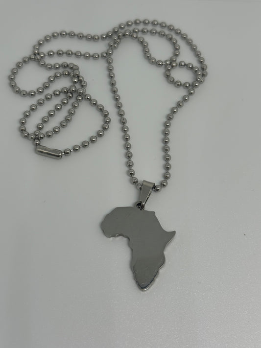 Stainless steel chain and Africa pendant